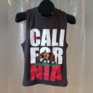 On Fire California Women's Graphic T-Shirt Sleeveless Size S